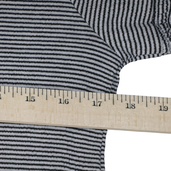 LC Lauren Conrad Knit Top Women Medium Black White Striped Bell Sleeve NWT - Picture 9 of 10